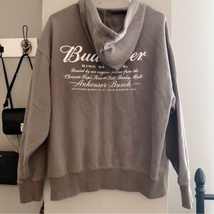 Pacsun Budweiser oversized zip up hoodie